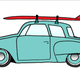 Illustration for article titled Surfboards And Cars Illustrated: The Ultimate Mid-Winter Summer Car Fantasy